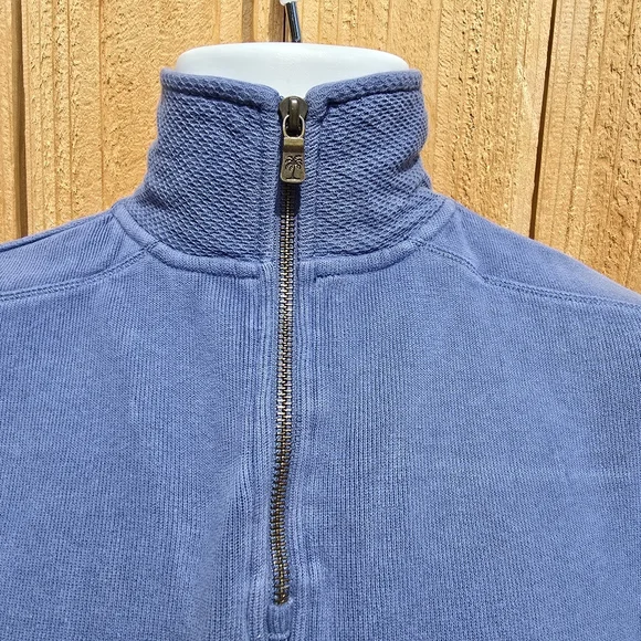 Tommy Bahama Relax 1/4 Zip Sweater Mens M Faded Blue Pullover Sweatshirt - Picture 7 of 13
